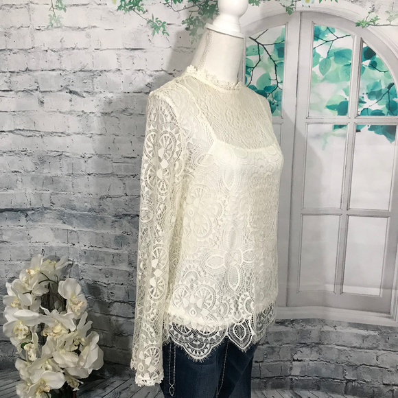 Simply Styled Lace Blouse Sz M (F31) - Picture 6 of 8